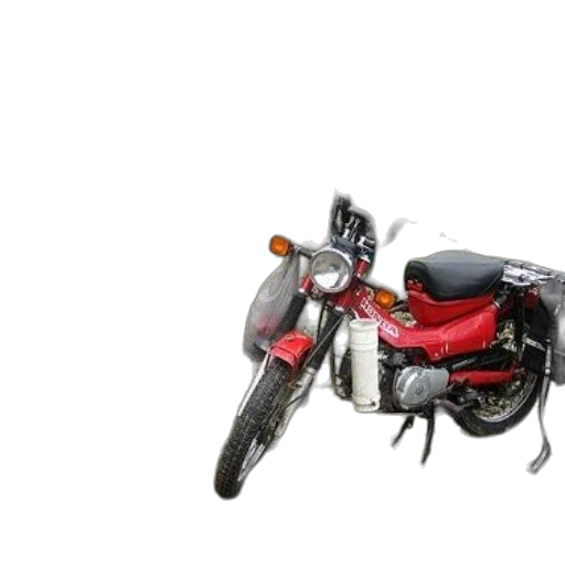 weapon, jacket, 3d render, photorealistic, concept art, red, motorcycle, parked transparent PNG cut-out