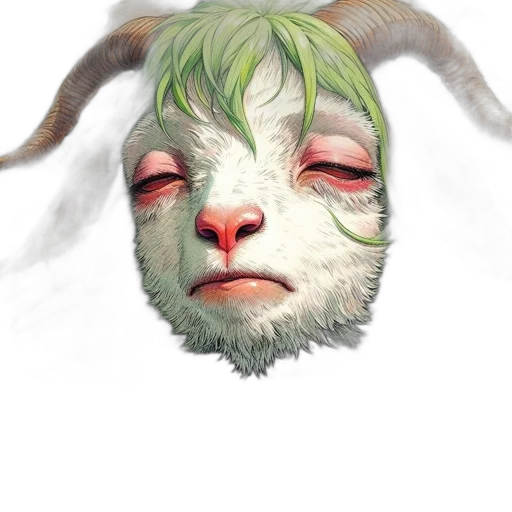 mask, face, creature, animal, watercolor, fantasy art, concept art, photorealistic transparent PNG cut-out