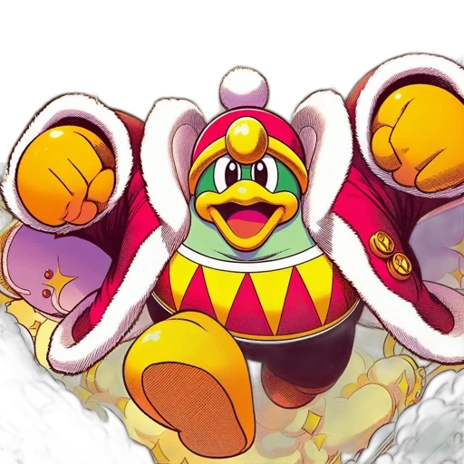 crown, concept art, 3d render, king, dedede, kirby, series, shown transparent PNG cut-out
