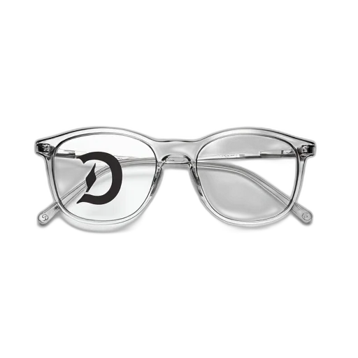 jewelry, 3d render, pair, clear, glasses, silver, frame, logo transparent PNG cut-out