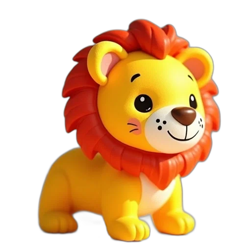animal, crown, staff, 3d render transparent PNG cut-out