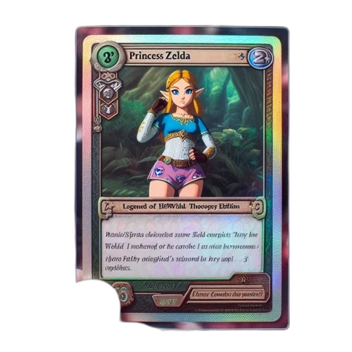 fantasy art, customized, trading, card, features, princess, zelda, her transparent PNG cut-out