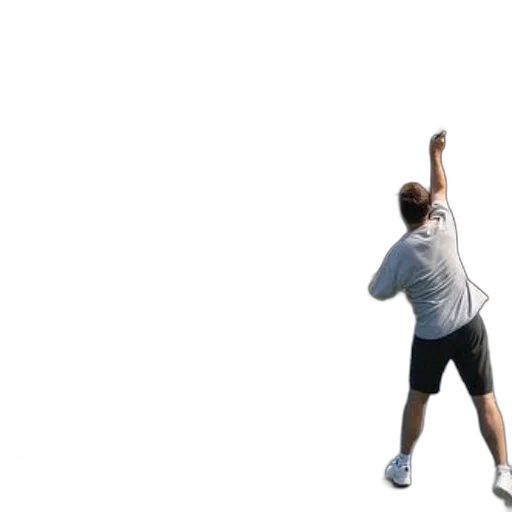 staff, 3d render, tennis, player, gray, shirt, black, shorts transparent PNG cut-out