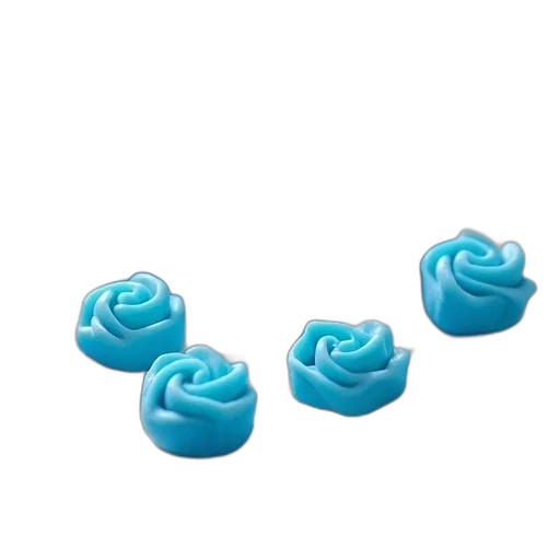 jewelry, flower, crown, food, 3d render, vaporwave, blue, collection transparent PNG cut-out