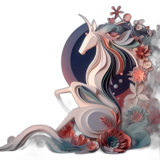 dragon, concept art, fantasy art, 3d render, vaporwave, underwater, outer space, pastel transparent PNG cut-out