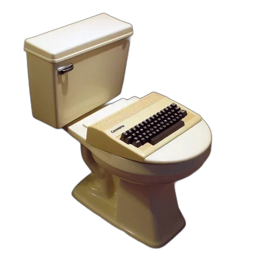 furniture, robot, 3d render, bathroom, setting, features, toilet, against transparent PNG cut-out