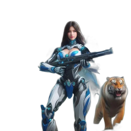 weapon, animal, robot, creature, concept art, 3d render, fantasy art, comic book art transparent PNG cut-out