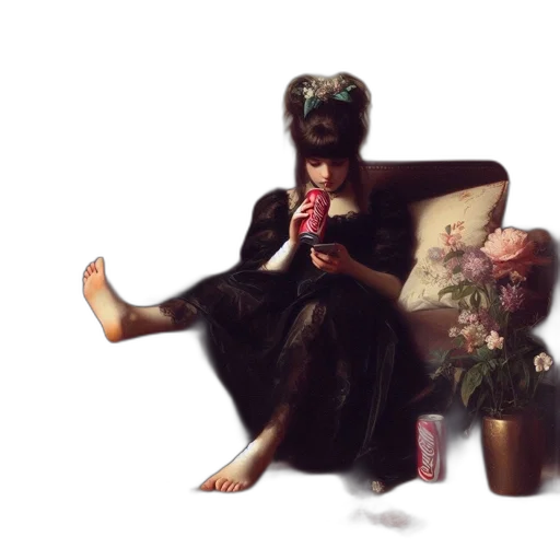 crown, mask, furniture, robot, concept art, 3d render, oil painting, vaporwave transparent PNG cut-out