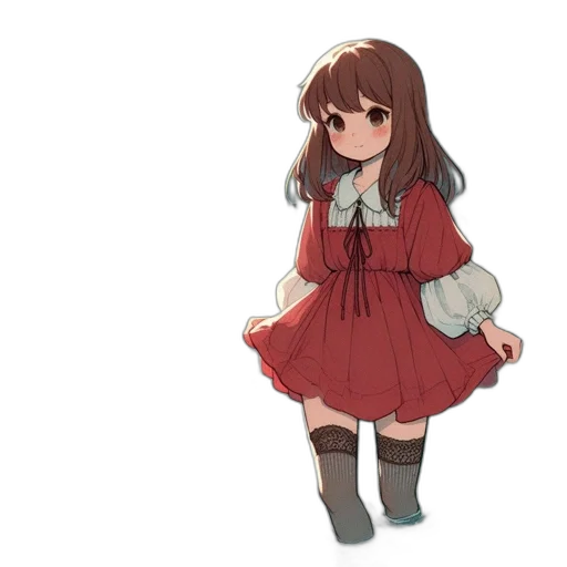 dress, creature, staff, flower, anime, pixel art, concept art, 3d render transparent PNG cut-out
