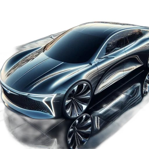 car, photorealistic, concept art, 3d render, futuristic, reflects, city, lights transparent PNG cut-out