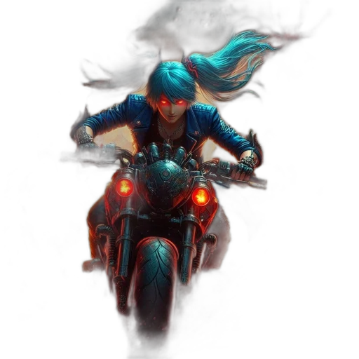 concept art, comic book art, cyberpunk, fantasy art, neon lights, blue, colorful, dark transparent PNG cut-out
