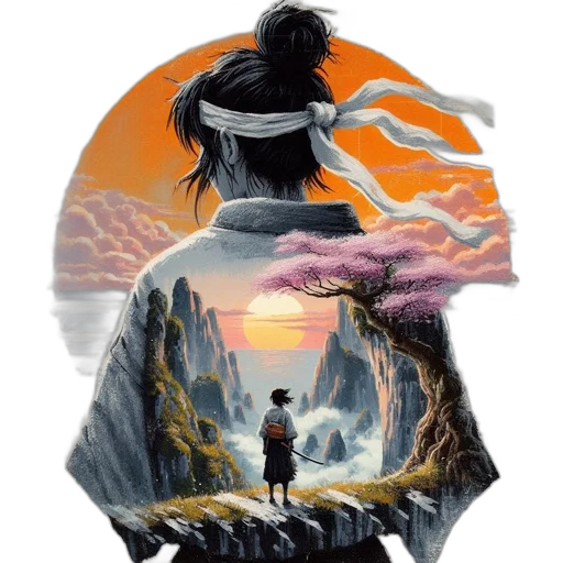 mask, jacket, face, dragon, concept art, fantasy art, oil painting, pixel art transparent PNG cut-out