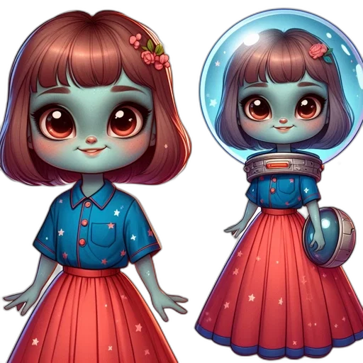 concept art, 3d render, fantasy art, cartoon, blue, two, illustrations, feature transparent PNG cut-out
