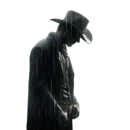 hat, jacket, staff, mask, concept art, comic book art, photorealistic, 3d render transparent PNG cut-out