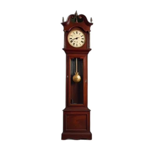 furniture, 3d render, grandfather, clock transparent PNG cut-out