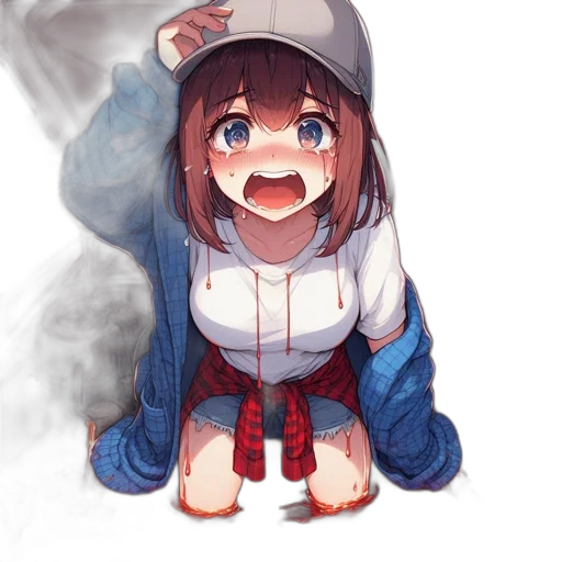 hat, creature, face, robot, anime, watercolor, pixel art, concept art transparent PNG cut-out
