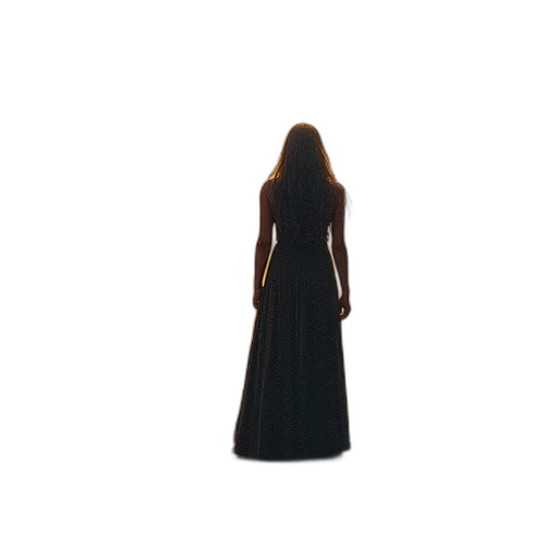 dress, staff, hair, jewelry transparent PNG cut-out