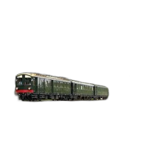 3d render, photorealistic, vintage, green, train, travels, through, lush transparent PNG cut-out