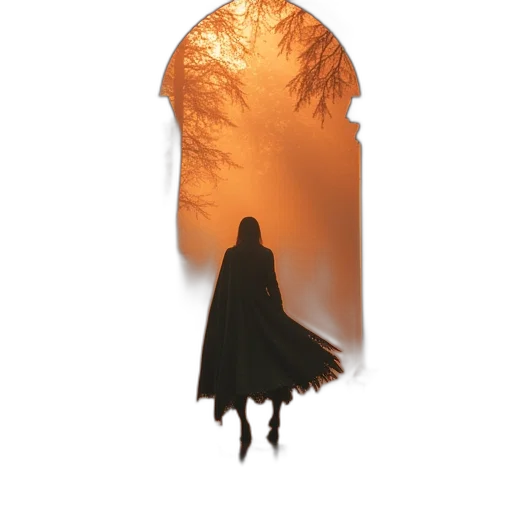 jacket, dress, umbrella, hair transparent PNG cut-out