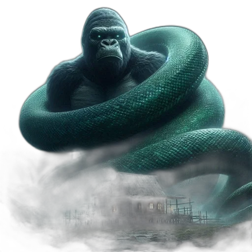creature, animal, concept art, 3d render, photorealistic, fantasy art, fog, underwater transparent PNG cut-out