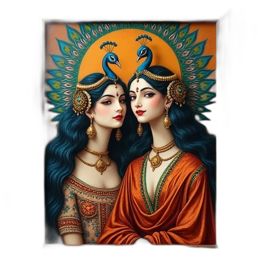 jewelry, mask, crown, face, oil painting, fantasy art, photorealistic, fire transparent PNG cut-out