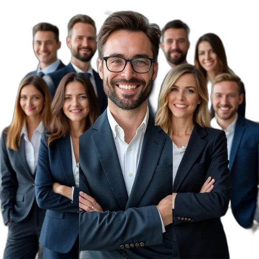 staff, face, jacket, robot transparent PNG cut-out