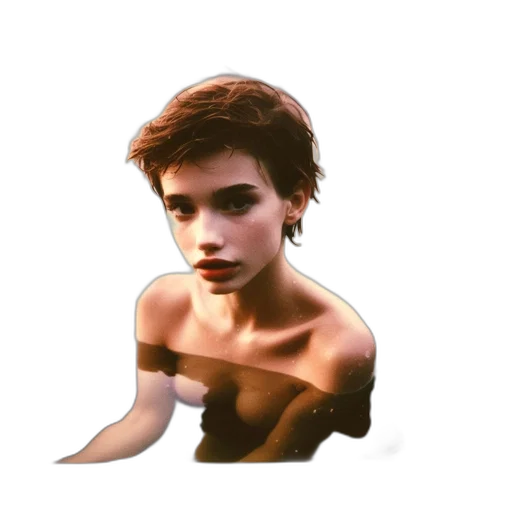 face, creature, hair, robot, concept art, photorealistic, fantasy art, pixel art transparent PNG cut-out