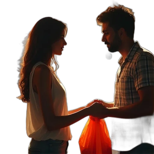 photorealistic, fire, sunset, forest, neon lights, anu, malik, about transparent PNG cut-out