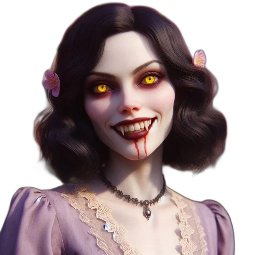 face, concept art, fantasy art, photorealistic, 3d render, gothic, female, figure transparent PNG cut-out