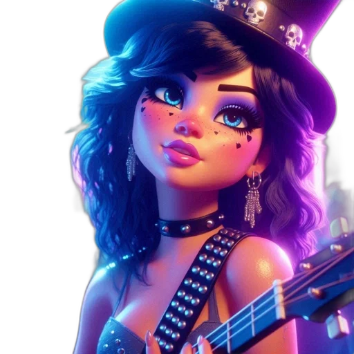 weapon, hat, staff, concept art, fantasy art, cartoon, cyberpunk, neon lights transparent PNG cut-out