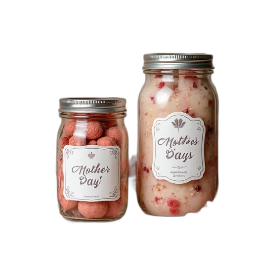 mason, jar, labels, mother, day, gift, boxes, crate transparent PNG cut-out