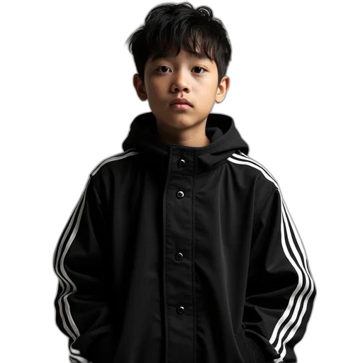 jacket, staff, face, photorealistic, 3d render, concept art, monochrome, young transparent PNG cut-out