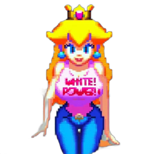 crown, dress, jewelry, weapon, pixel art, vaporwave, concept art, 3d render transparent PNG cut-out