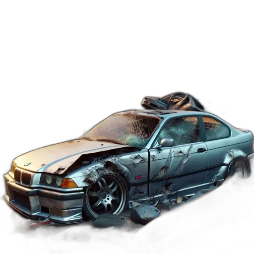 car, weapon, concept art, photorealistic, 3d render, pixel art, post-apocalyptic, cityscape transparent PNG cut-out