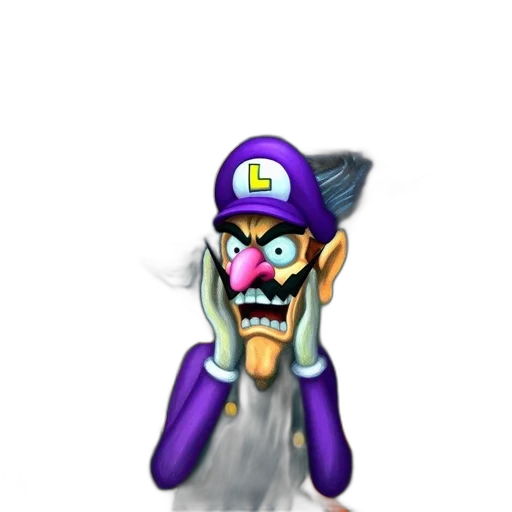 mask, hat, staff, face, concept art, pixel art, 3d render, vaporwave transparent PNG cut-out
