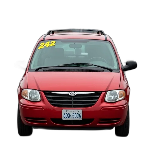 car, staff, face, photorealistic, 3d render, red, minivan, 242 transparent PNG cut-out