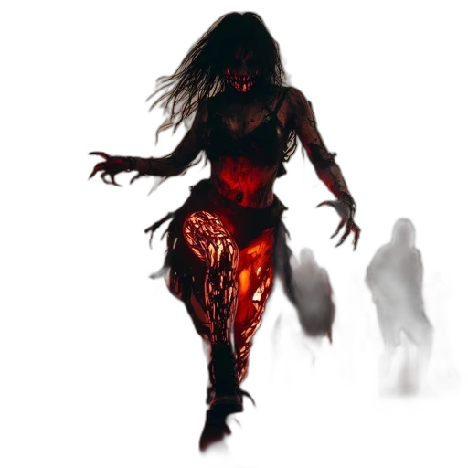 creature, dress, mask, concept art, fantasy art, comic book art, pixel art, fire transparent PNG cut-out