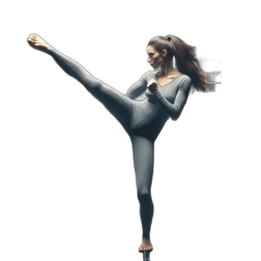 concept art, 3d render, photorealistic, fantasy art, woman, grey, form-fitting, outfit transparent PNG cut-out