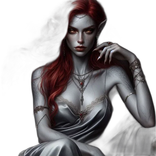 jewelry, dress, fantasy art, concept art, comic book art, photorealistic, fire, red transparent PNG cut-out