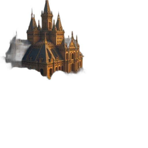 crown, building, dragon, pixel art transparent PNG cut-out