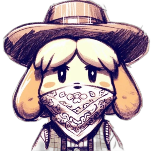 mask, hat, animal, face, pixel art, concept art, watercolor, cartoon transparent PNG cut-out