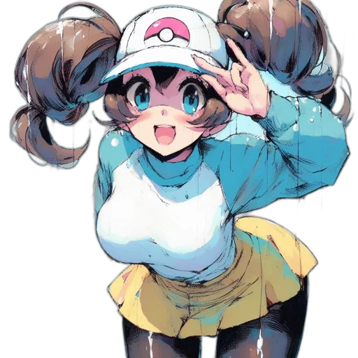 hat, jacket, staff, dress, anime, watercolor, concept art, pixel art transparent PNG cut-out