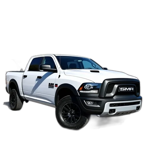 car, photorealistic, 3d render, white, pickup, truck, parked, lot transparent PNG cut-out