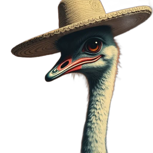 hat, animal, creature, staff transparent PNG cut-out