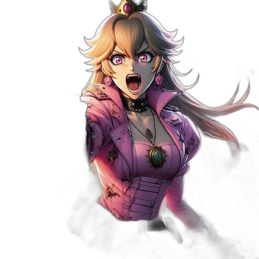 jacket, face, weapon, dress, concept art, anime, pixel art, comic book art transparent PNG cut-out