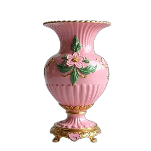 furniture, jewelry, crown, bottle, 3d render, photorealistic, pink, ceramic transparent PNG cut-out