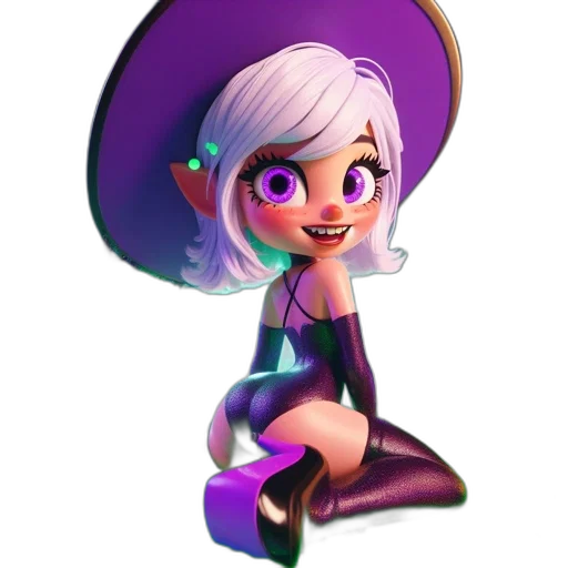 staff, hat, dress, crown, concept art, fantasy art, 3d render, cartoon transparent PNG cut-out