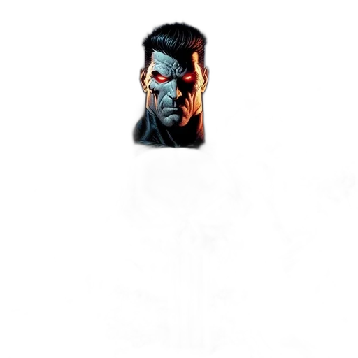 mask, face, robot, creature, comic book art, concept art, pixel art, 3d render transparent PNG cut-out