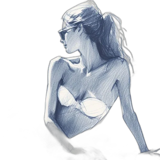 concept art, watercolor, pencil sketch, comic book art, illustrated, scene, shows, woman transparent PNG cut-out