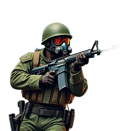 weapon, staff, mask, robot, concept art, pixel art, 3d render, photorealistic transparent PNG cut-out